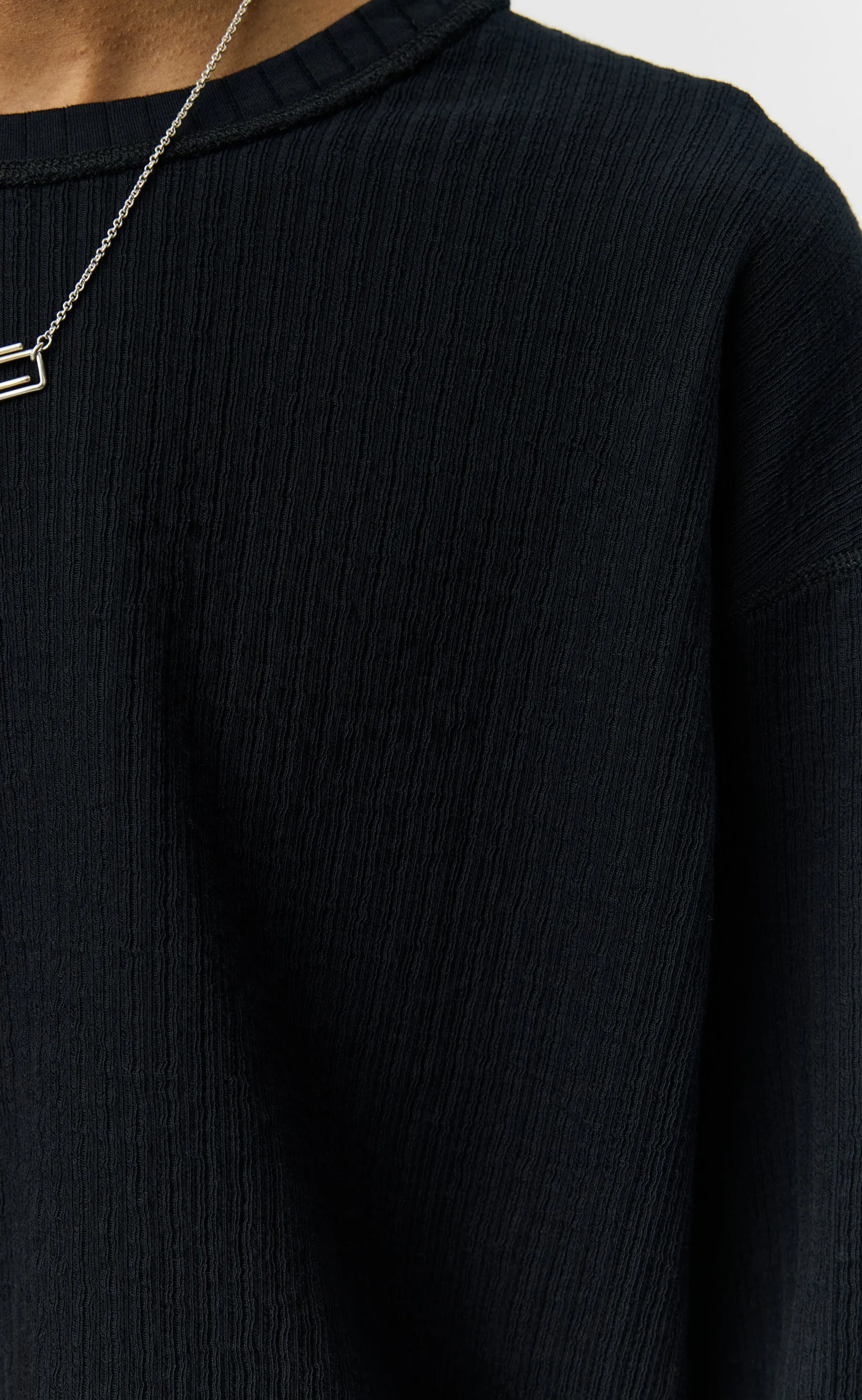 Reverse Rib Sweater - Black sold by mfpen product image thumbnail 5