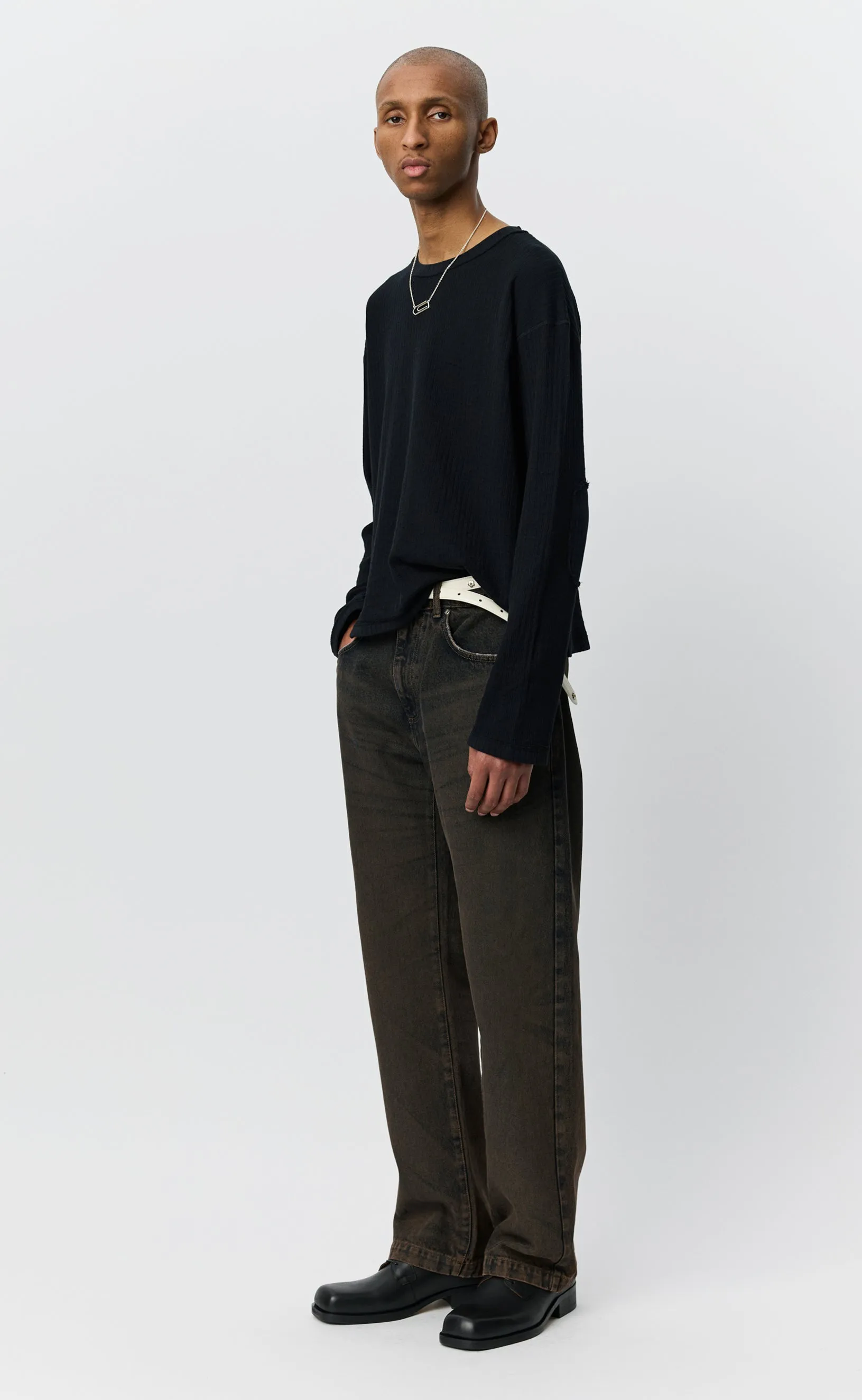 Reverse Rib Sweater - Black sold by mfpen product image thumbnail 2