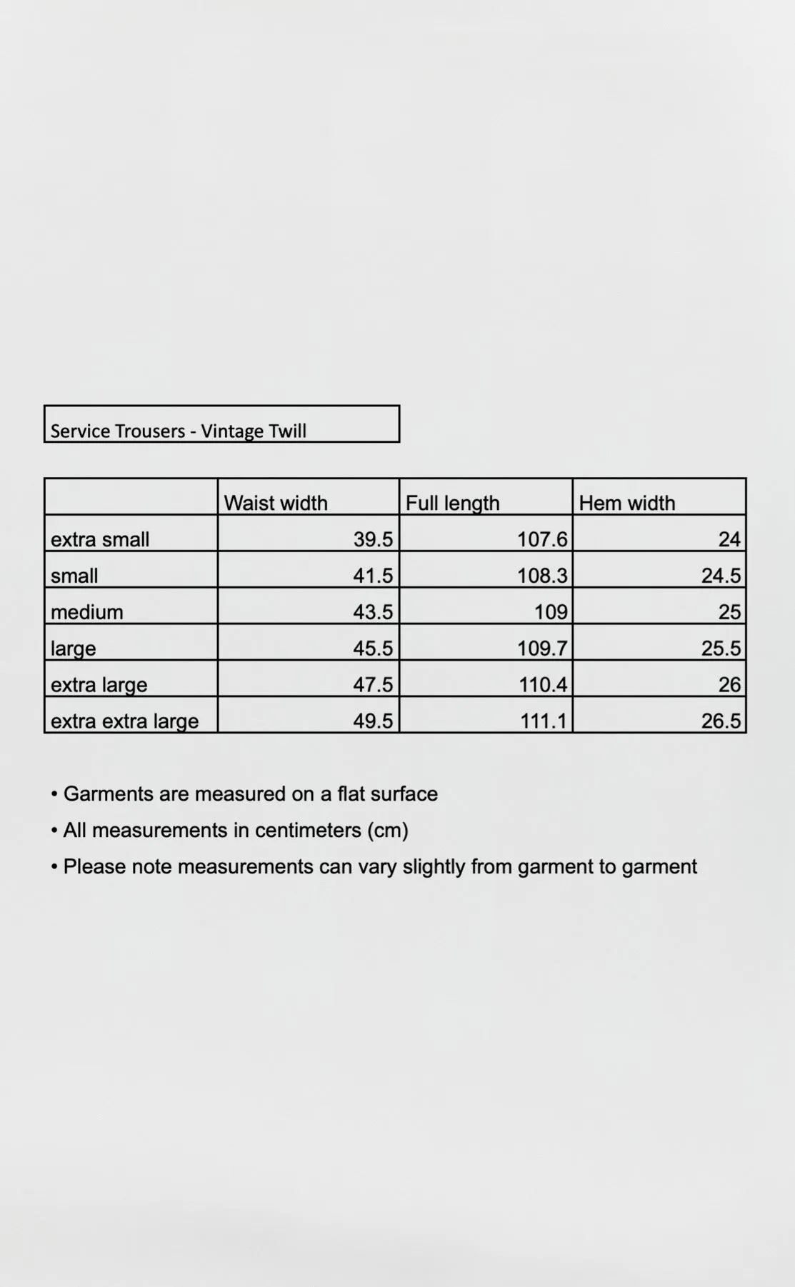 Service Trousers - Vintage Twill sold by mfpen product image thumbnail 5