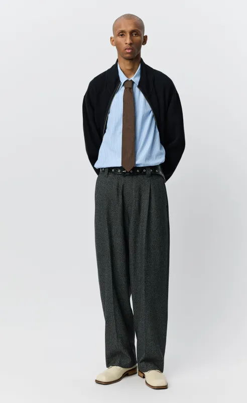 Service Trousers - Black Static Twill made by mfpen