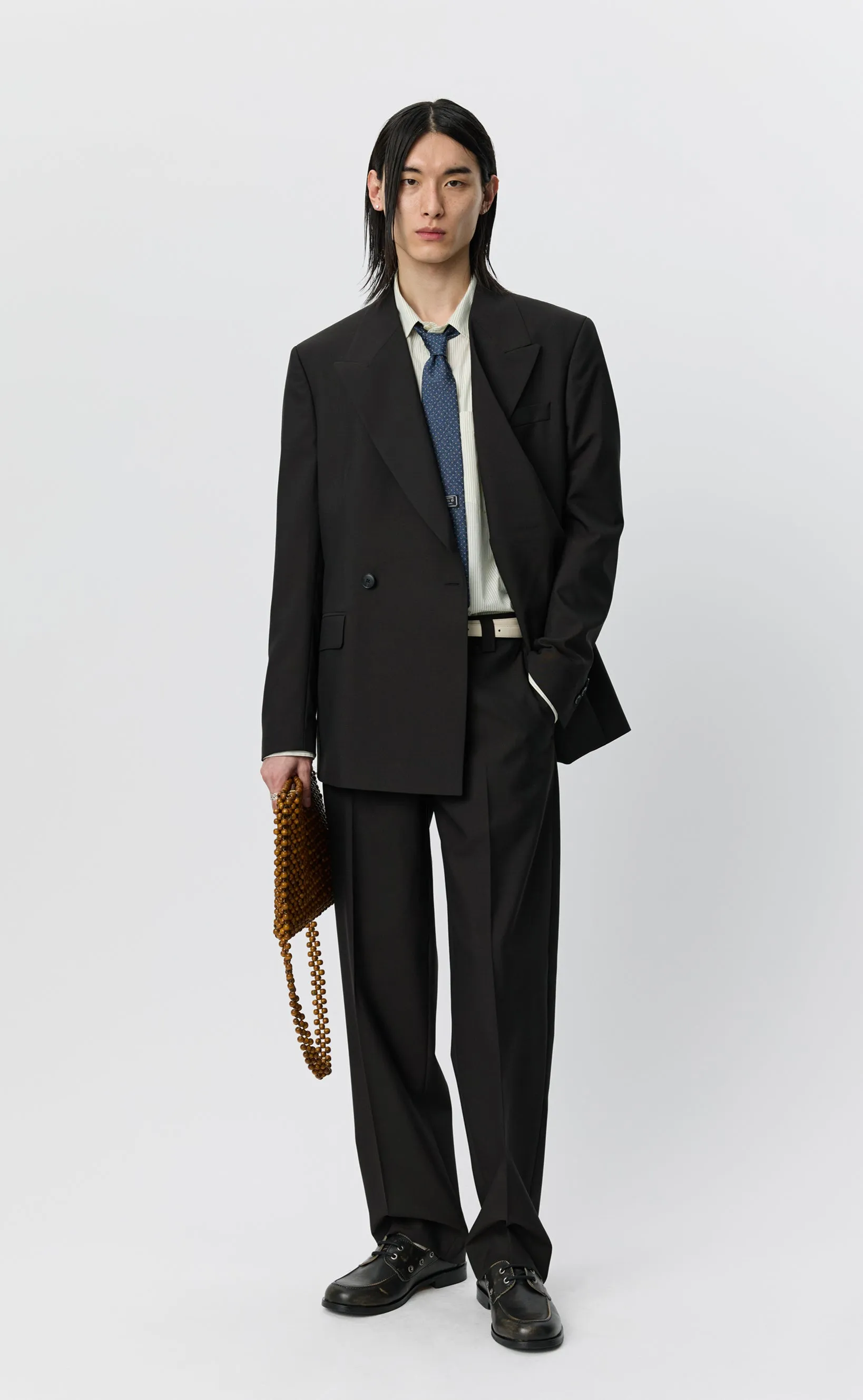 Double Breasted Blazer - Dark Brown Dry Wool sold by mfpen product image thumbnail 4