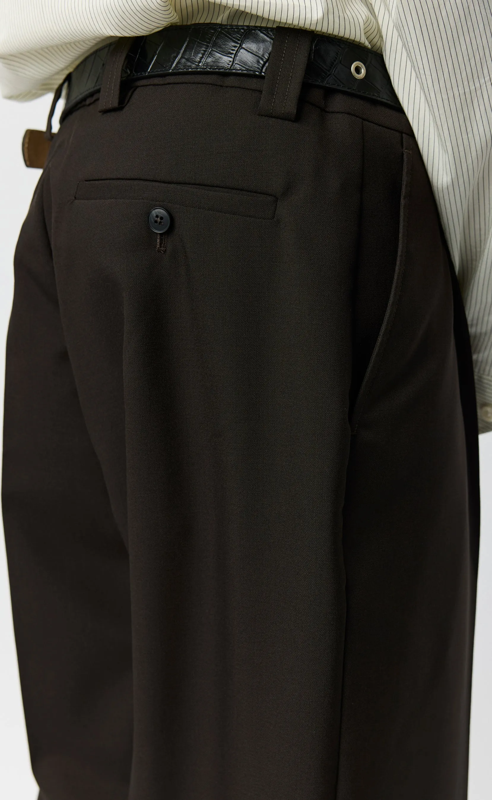 Service Trousers - Dark Brown Dry Wool sold by mfpen product image thumbnail 4