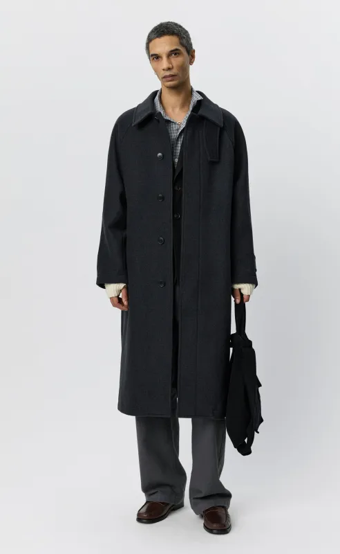 Installation Coat - Dark Grey Recycled Wool made by mfpen