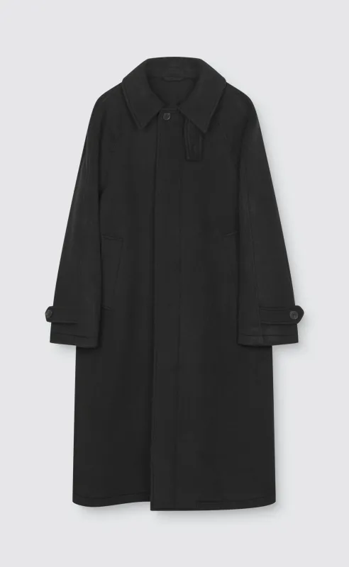 Installation Coat - Black Recycled Wool made by mfpen