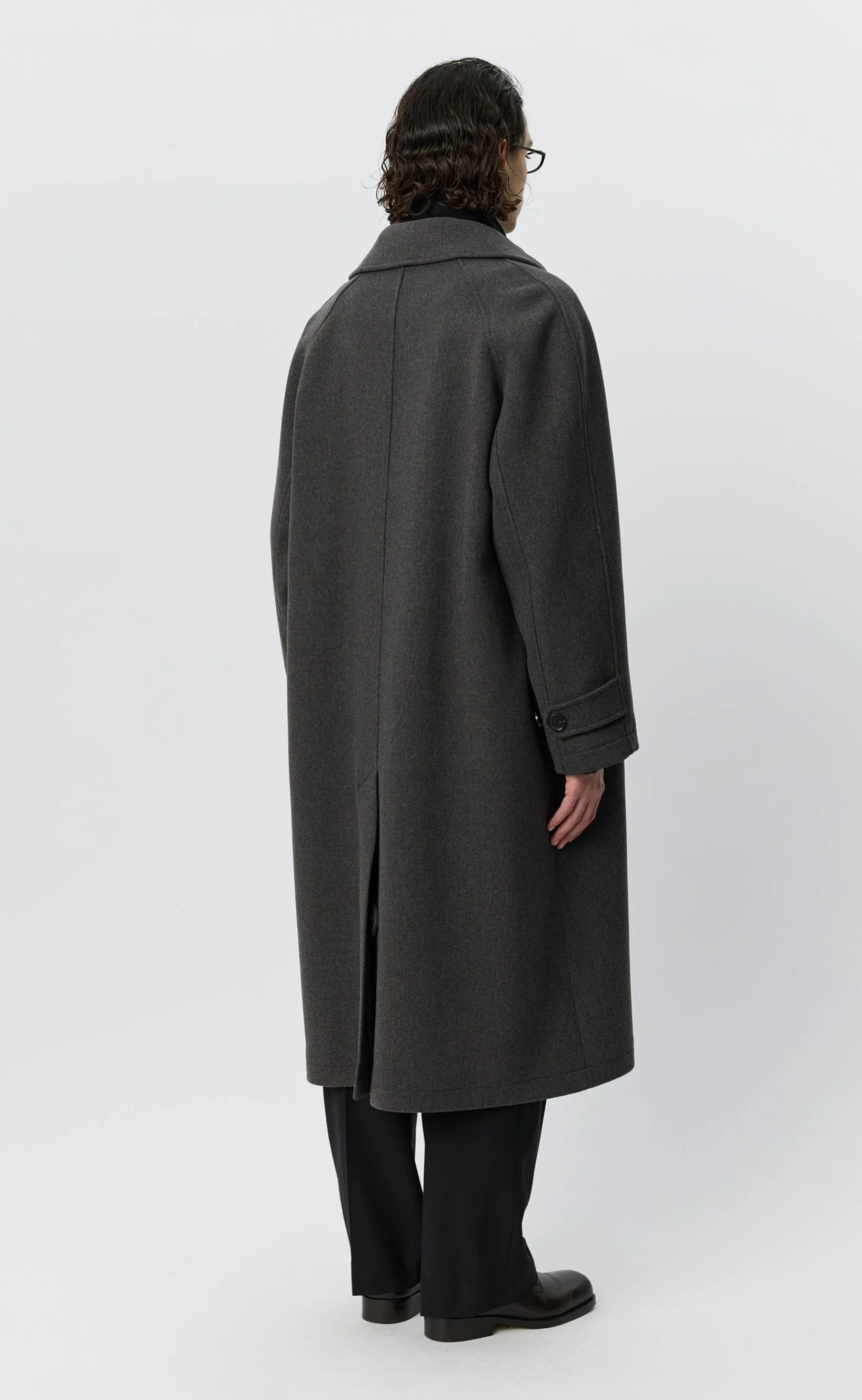 Installation Coat - Ash Brown Recycled Wool sold by mfpen product image thumbnail 4