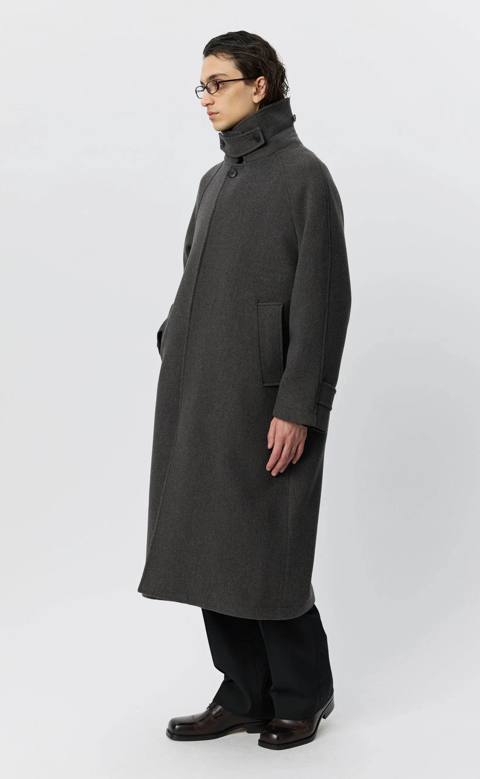 Installation Coat - Ash Brown Recycled Wool sold by mfpen product image thumbnail 5