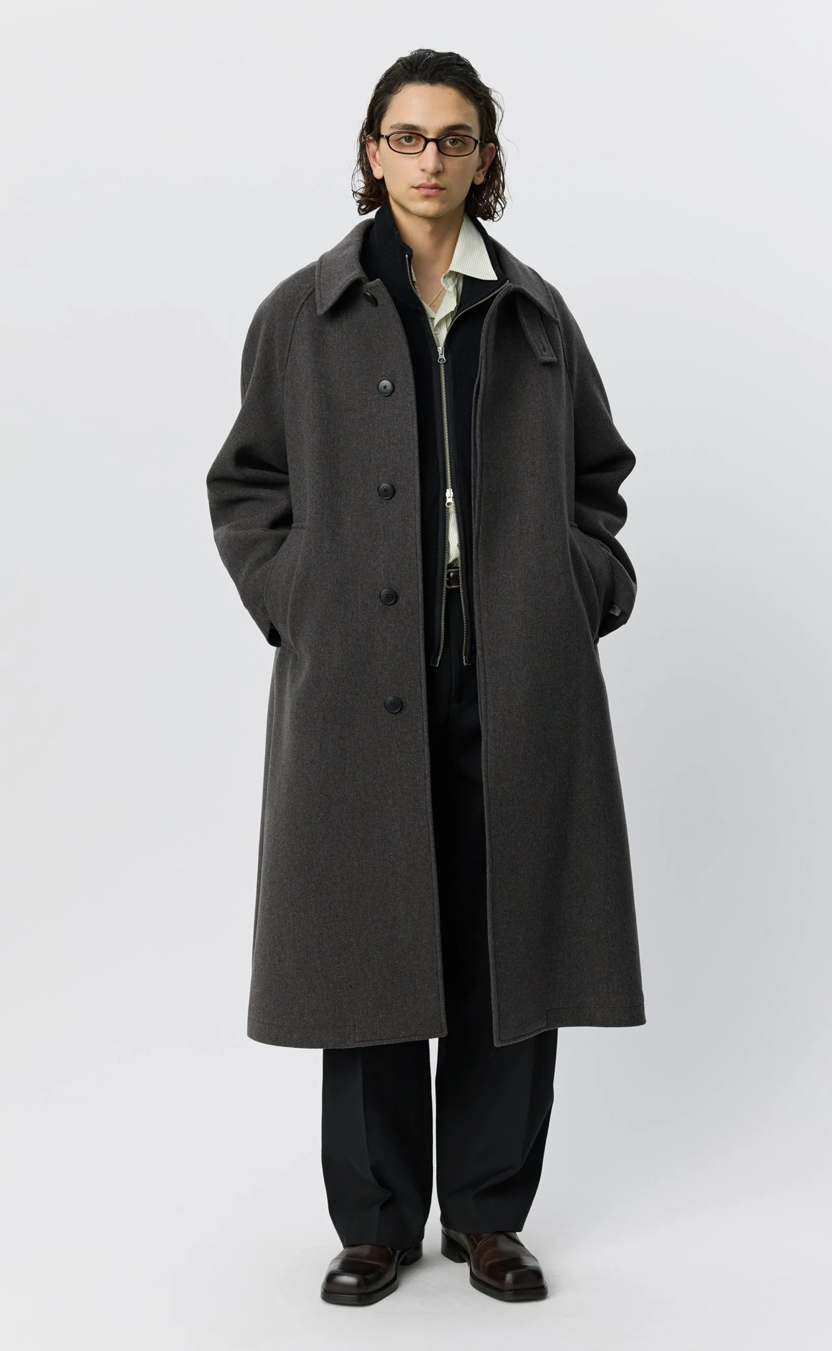 Installation Coat - Ash Brown Recycled Wool sold by mfpen