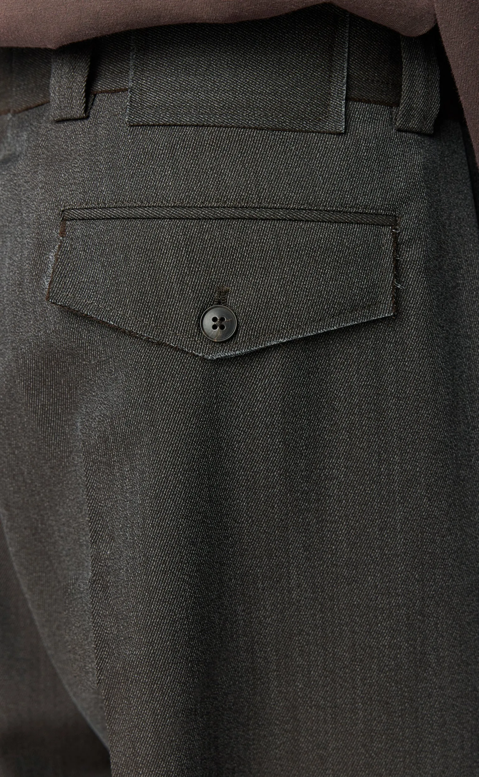 Patch Trousers - Taupe Wool Twill sold by mfpen product image thumbnail 4