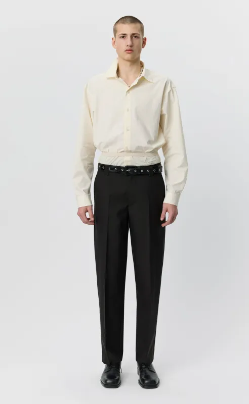 Prom Trousers - Dark Brown Dry Wool made by mfpen