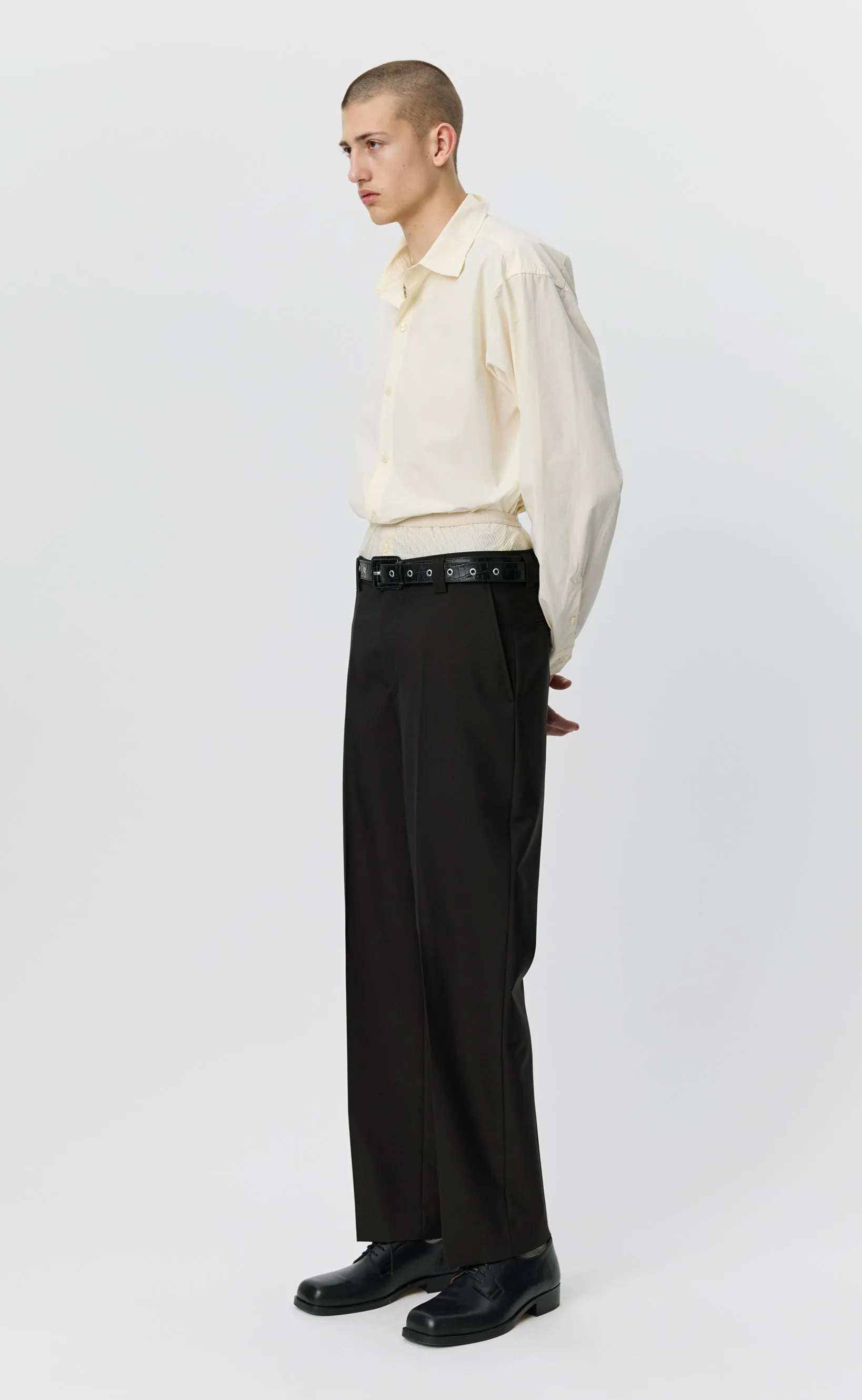 Prom Trousers - Dark Brown Dry Wool sold by mfpen product image thumbnail 2