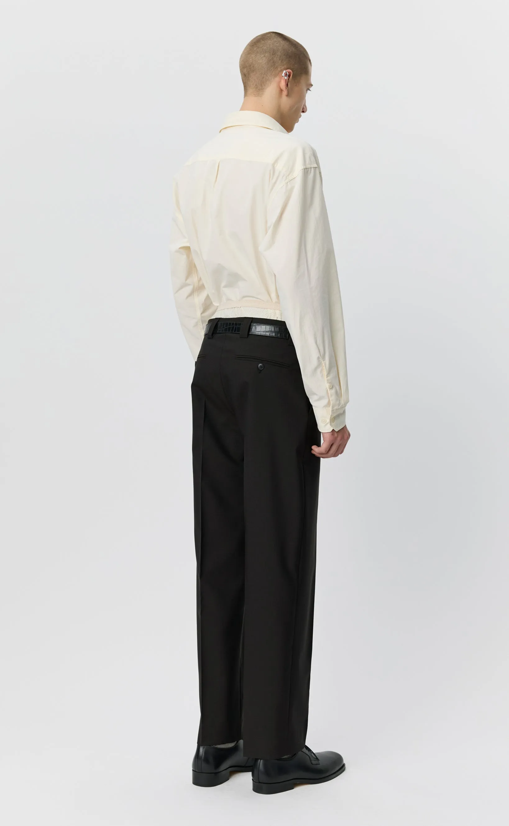 Prom Trousers - Dark Brown Dry Wool sold by mfpen product image thumbnail 3