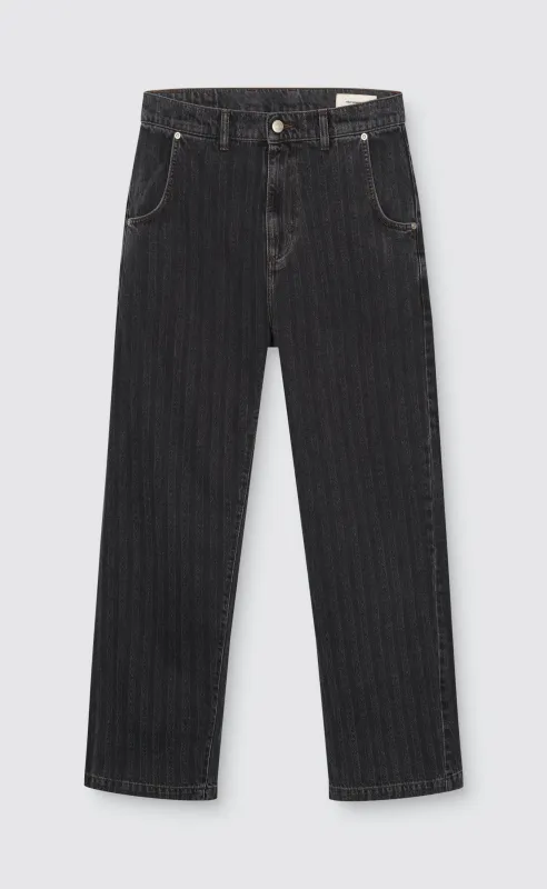 Straight Cut Jeans - Grey Lace Stripe made by mfpen