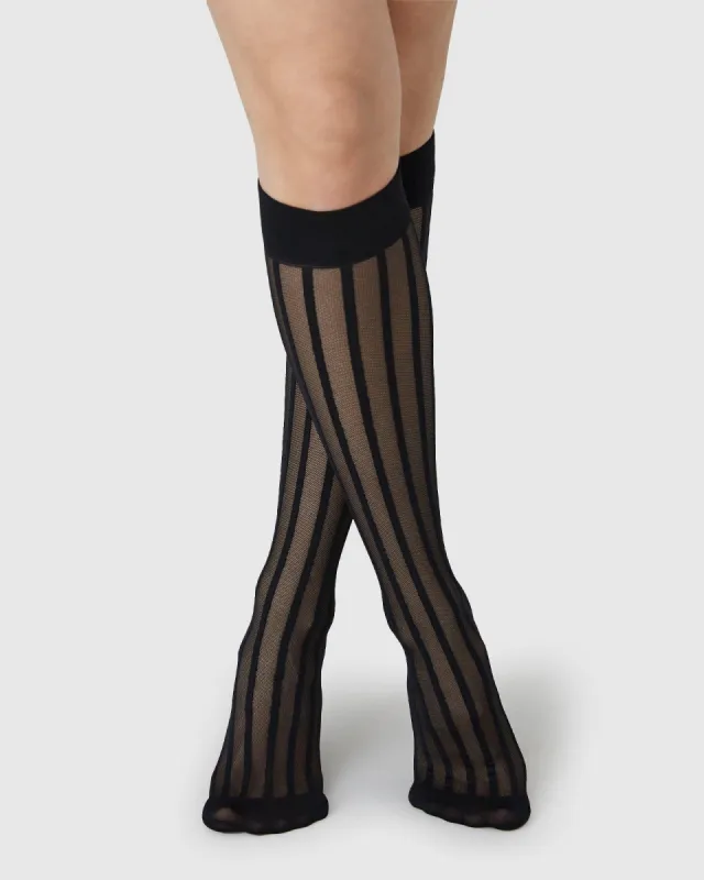 Siri Stripe Knee-Highs made by SWEDISH STOCKINGS