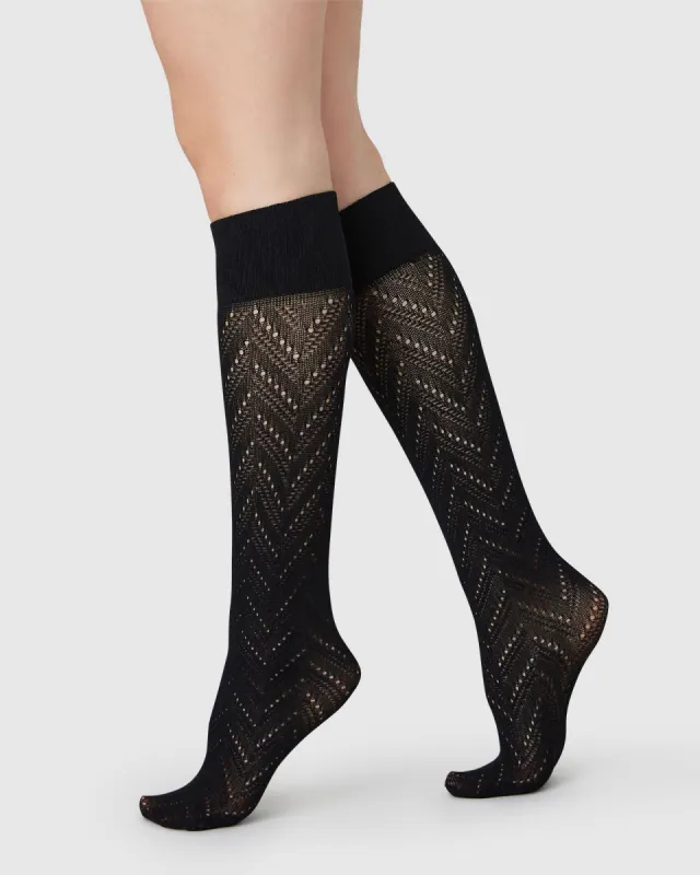 Ina Pointelle Knee-Highs sold by SWEDISH STOCKINGS