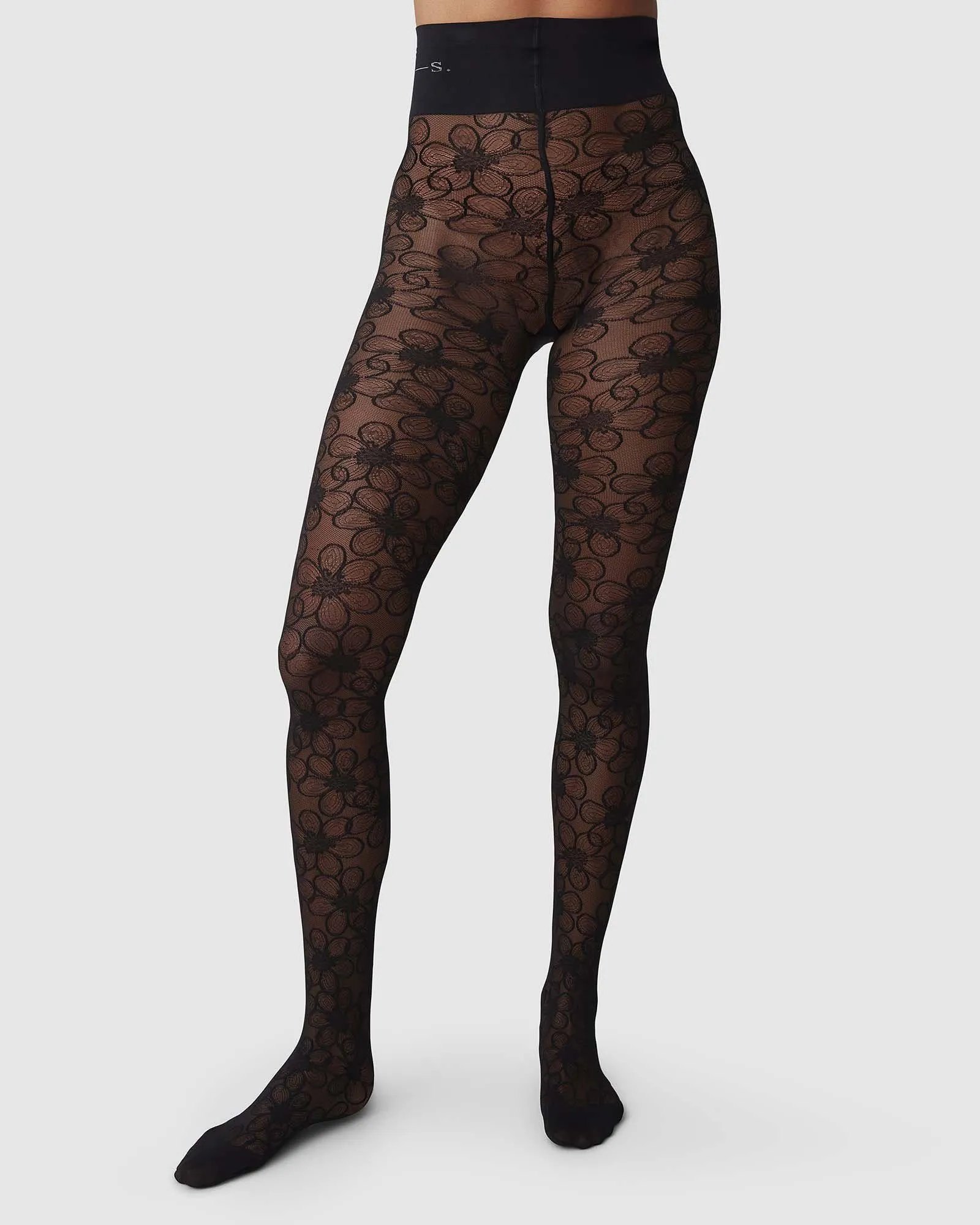Maja Flower Tights sold by SWEDISH STOCKINGS product image thumbnail 3