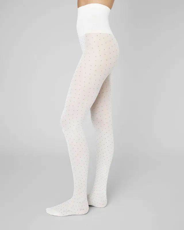Eira Petite Dots Tights sold by SWEDISH STOCKINGS
