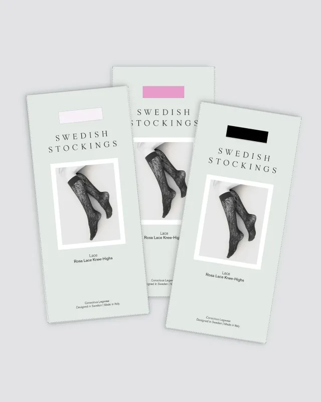 Summer Bundle: Rosa Knee-Highs 3 pairs sold by SWEDISH STOCKINGS