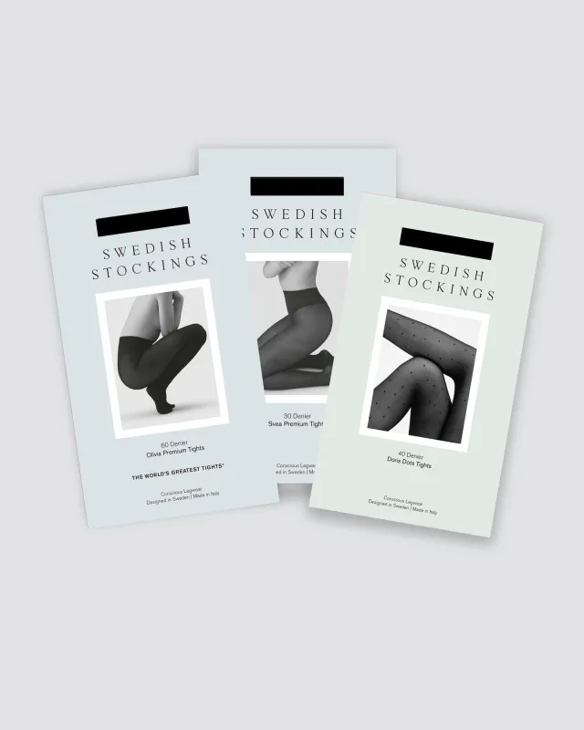 Black Tights Bundle: Olivia, Svea & Doris Tights sold by SWEDISH STOCKINGS