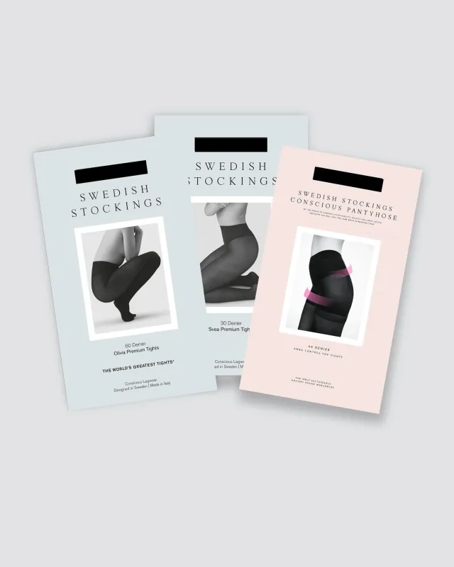 Black Tights Bundle: Olivia, Svea & Anna Tights sold by SWEDISH STOCKINGS