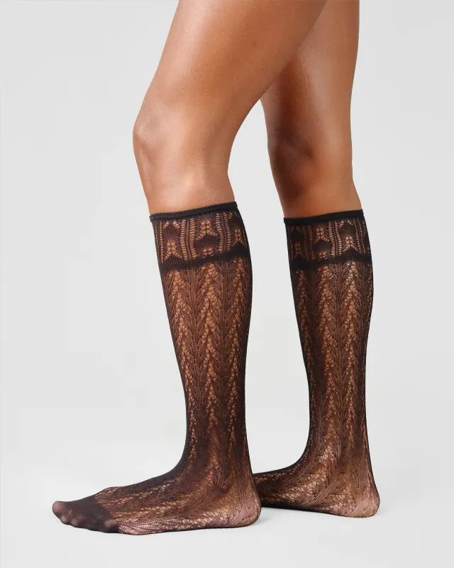 Erica Crochet Knee-Highs made by SWEDISH STOCKINGS