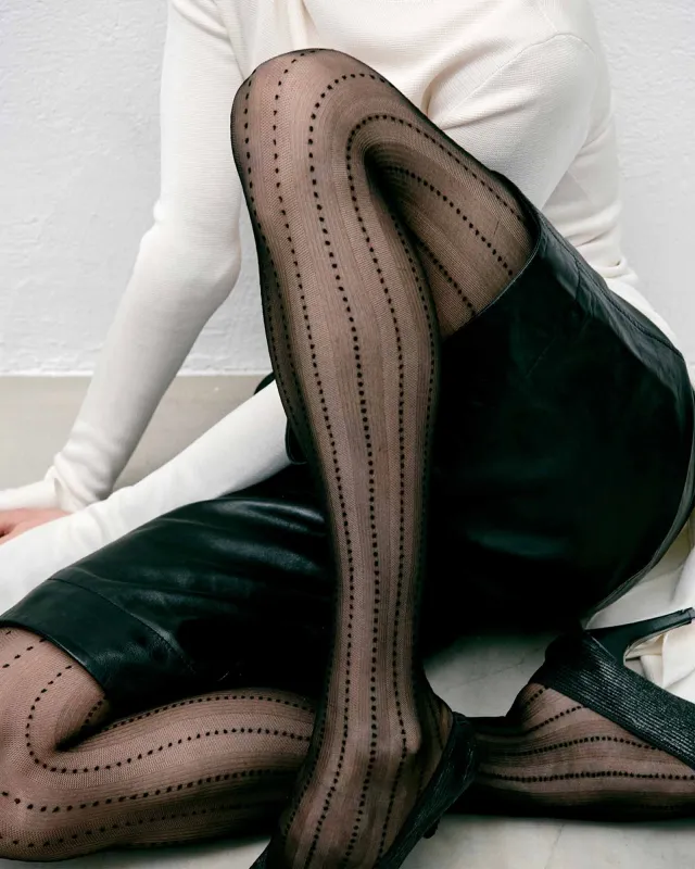 Viveca Stripe Tights made by SWEDISH STOCKINGS