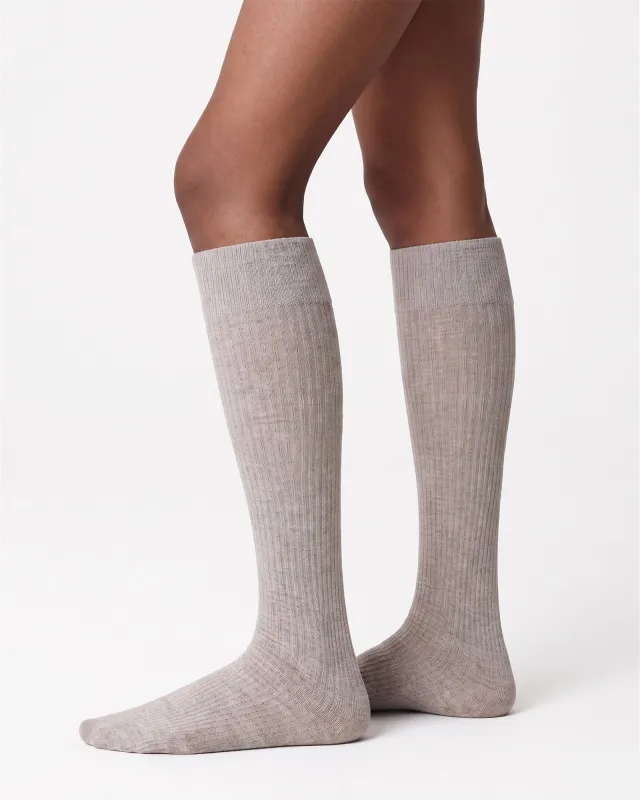 Diana Ribbed Wool Knee-Highs made by SWEDISH STOCKINGS