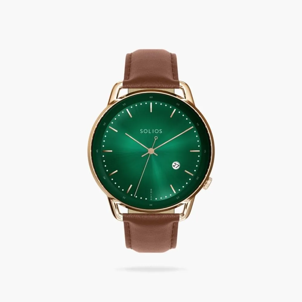The Rainforest Curve | Green Dial - Rose Gold Case sold by SOLIOS