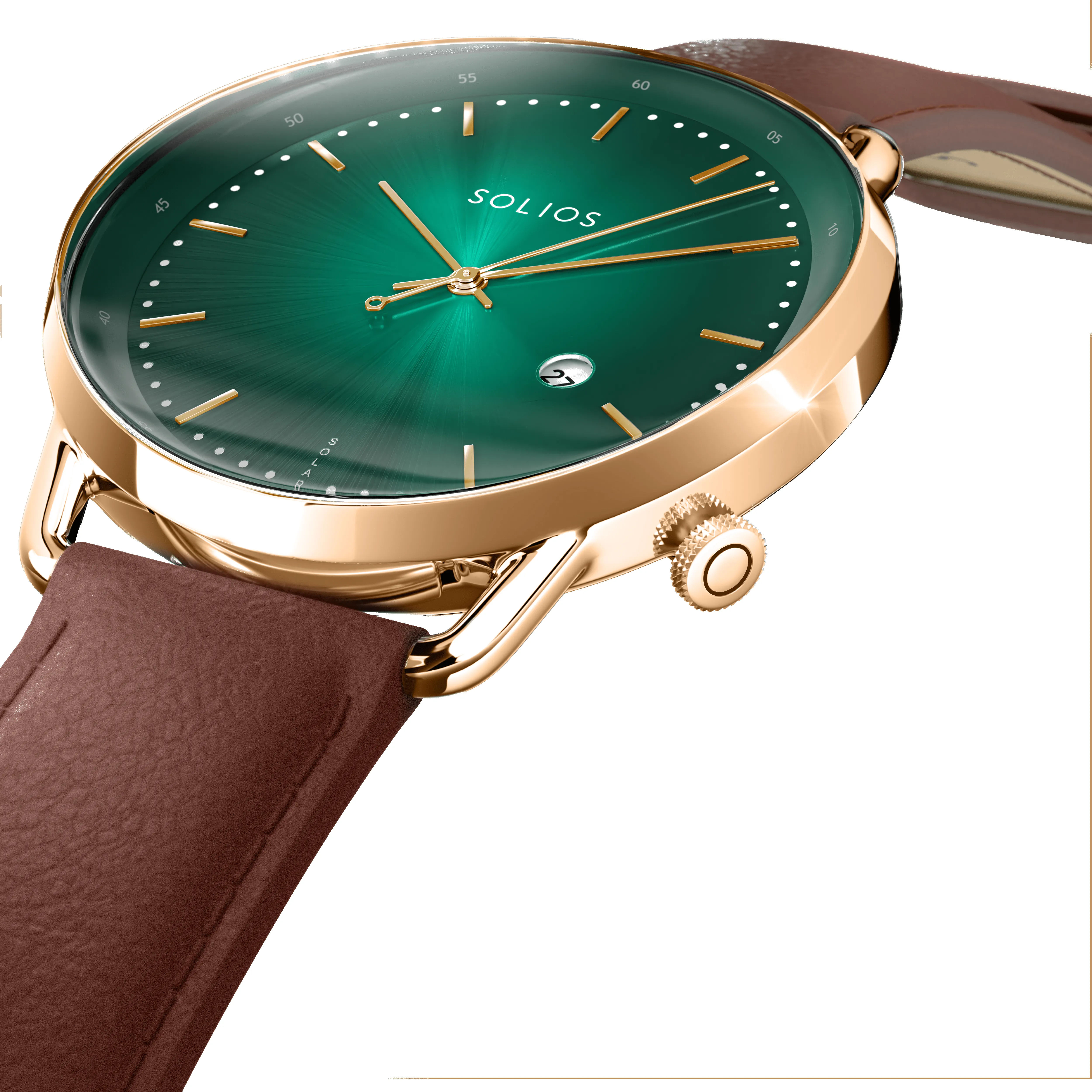 The Rainforest Curve Bundle | Green Dial - Rose Gold Case sold by SOLIOS product image thumbnail 2