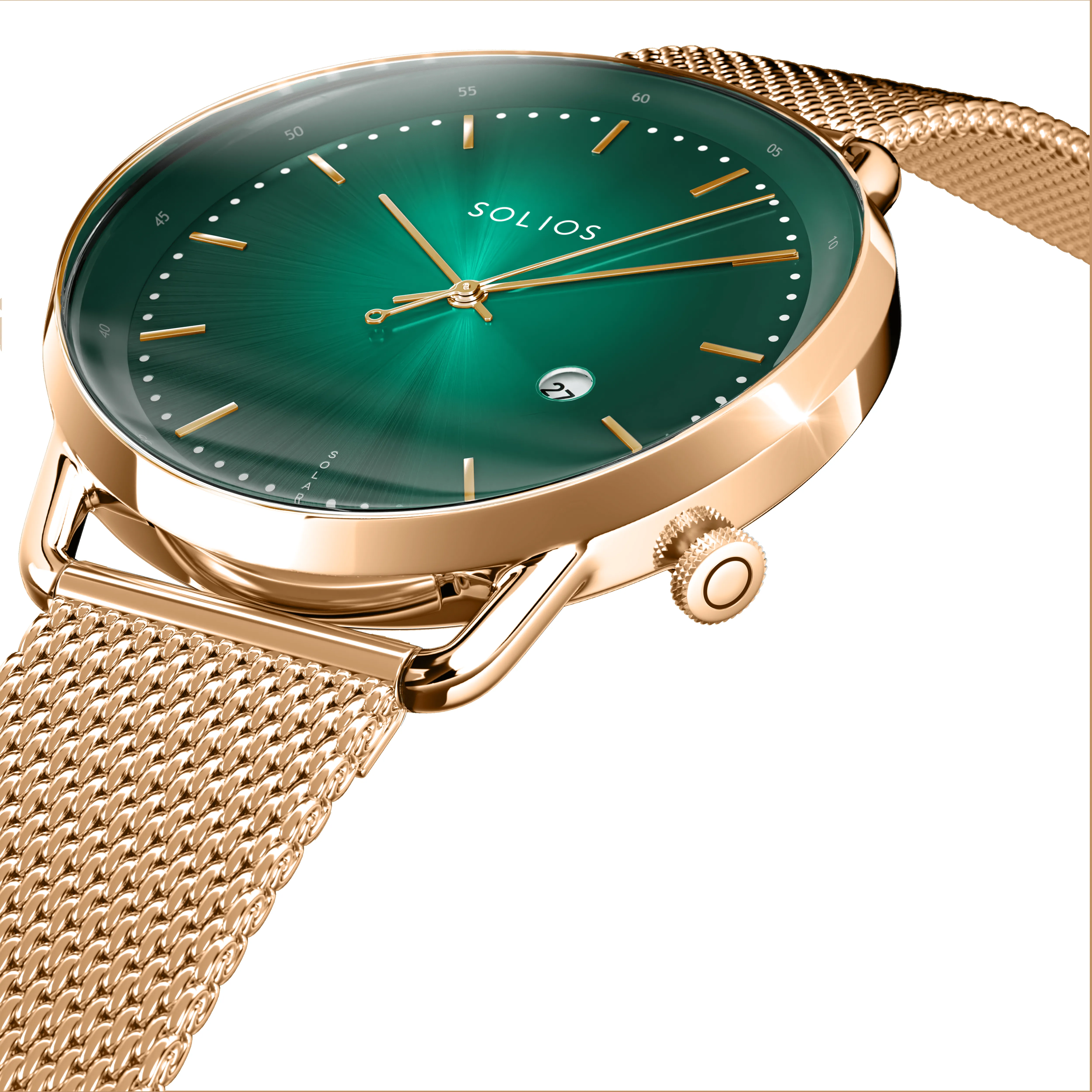 The Rainforest Curve Bundle | Green Dial - Rose Gold Case sold by SOLIOS product image thumbnail 3