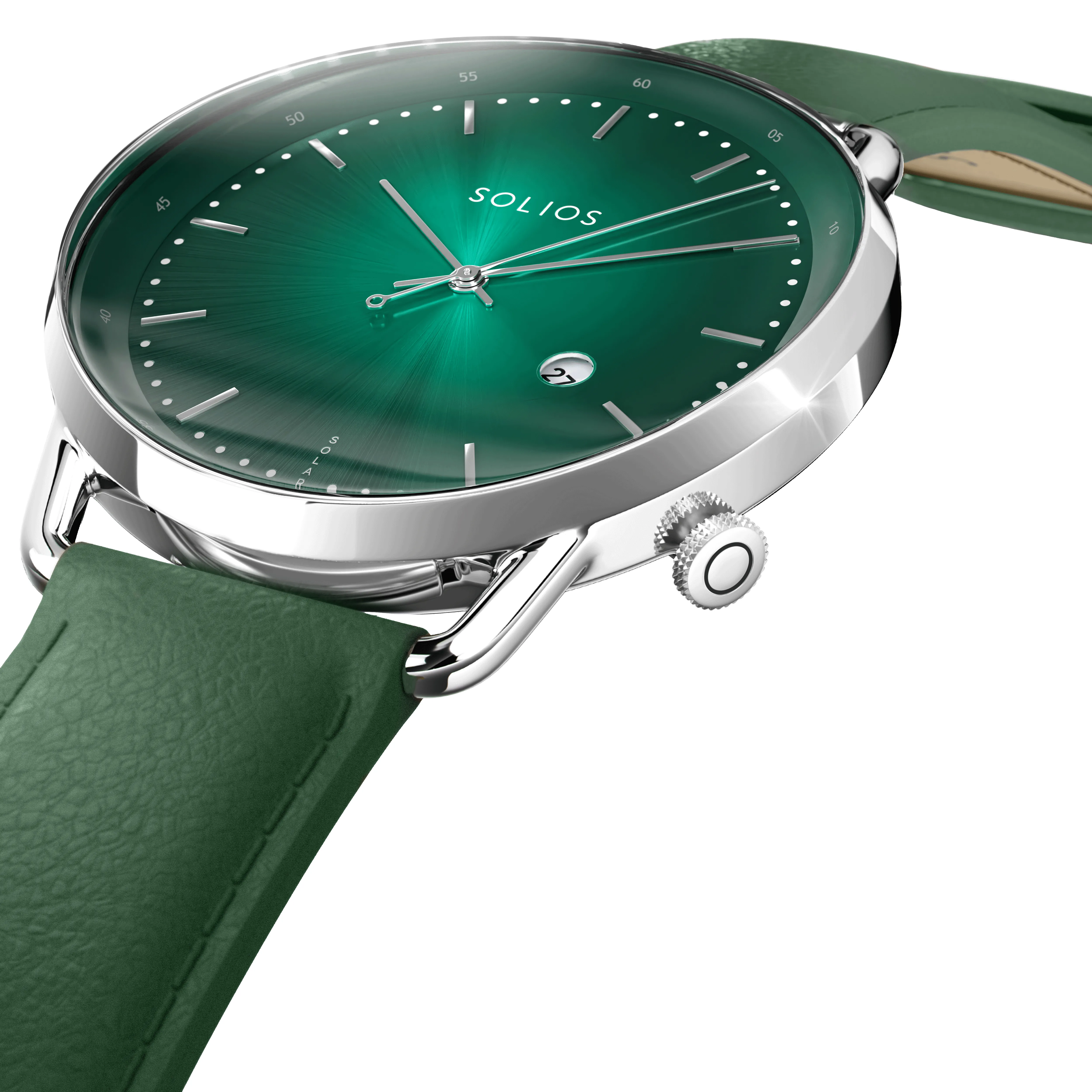 The Rainforest Curve Bundle | Green Dial - Silver Case sold by SOLIOS product image thumbnail 4