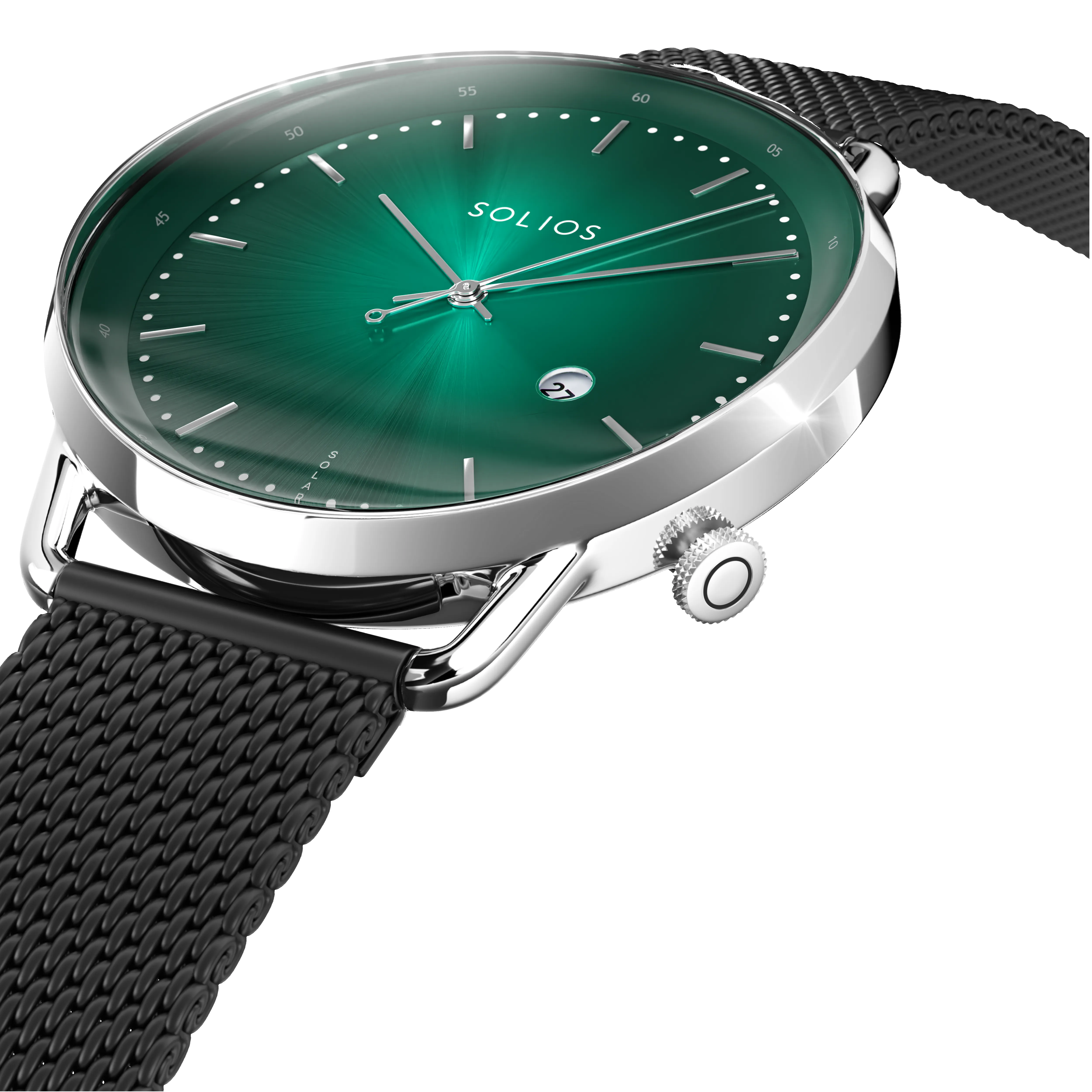 The Rainforest Curve Bundle | Green Dial - Silver Case sold by SOLIOS product image thumbnail 5