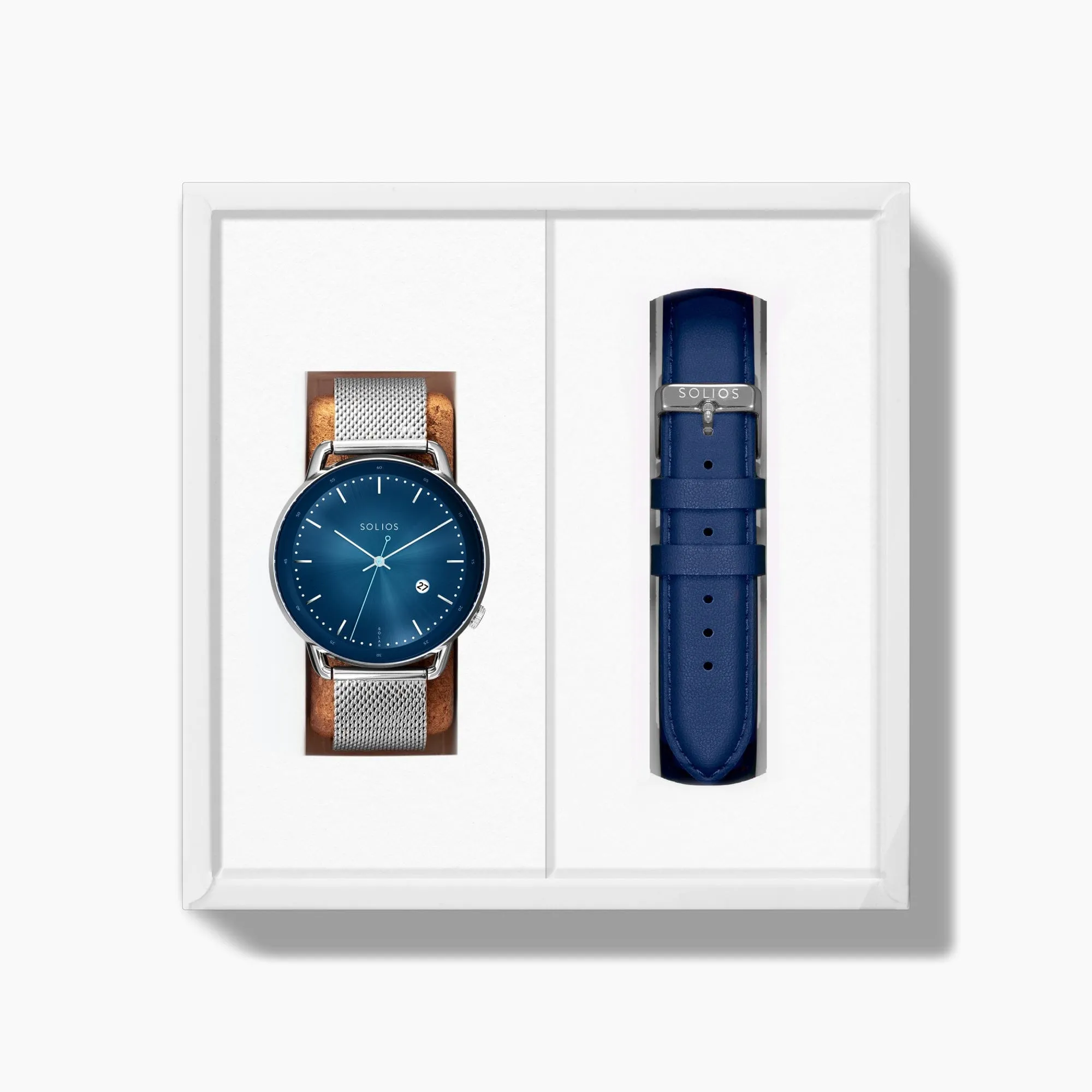 The Solar Curve Bundle | Blue Dial - Silver Case sold by SOLIOS product image thumbnail 3