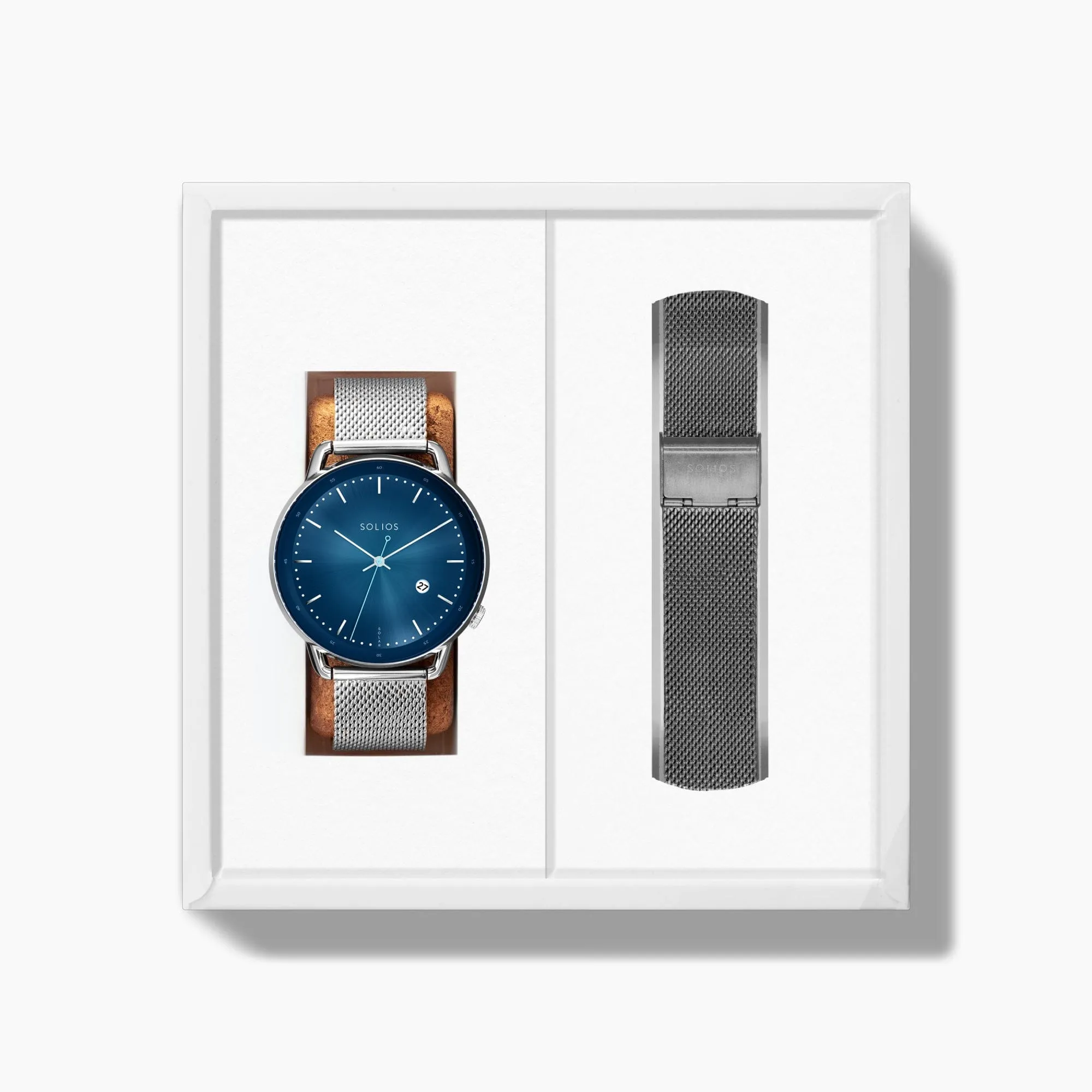 The Solar Curve Bundle | Blue Dial - Silver Case sold by SOLIOS product image thumbnail 5