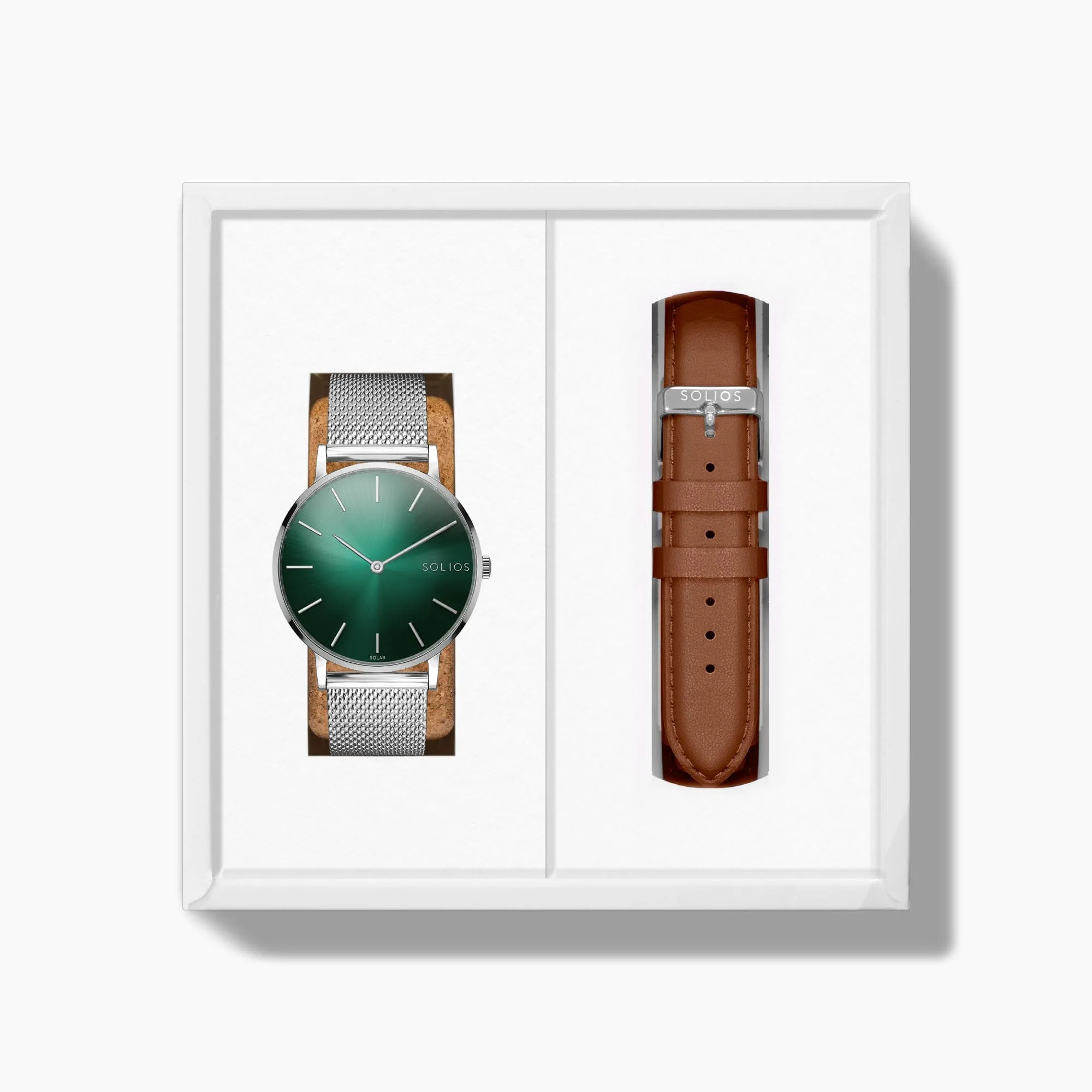 The Rainforest Classic Bundle | Green Dial - Silver Case sold by SOLIOS