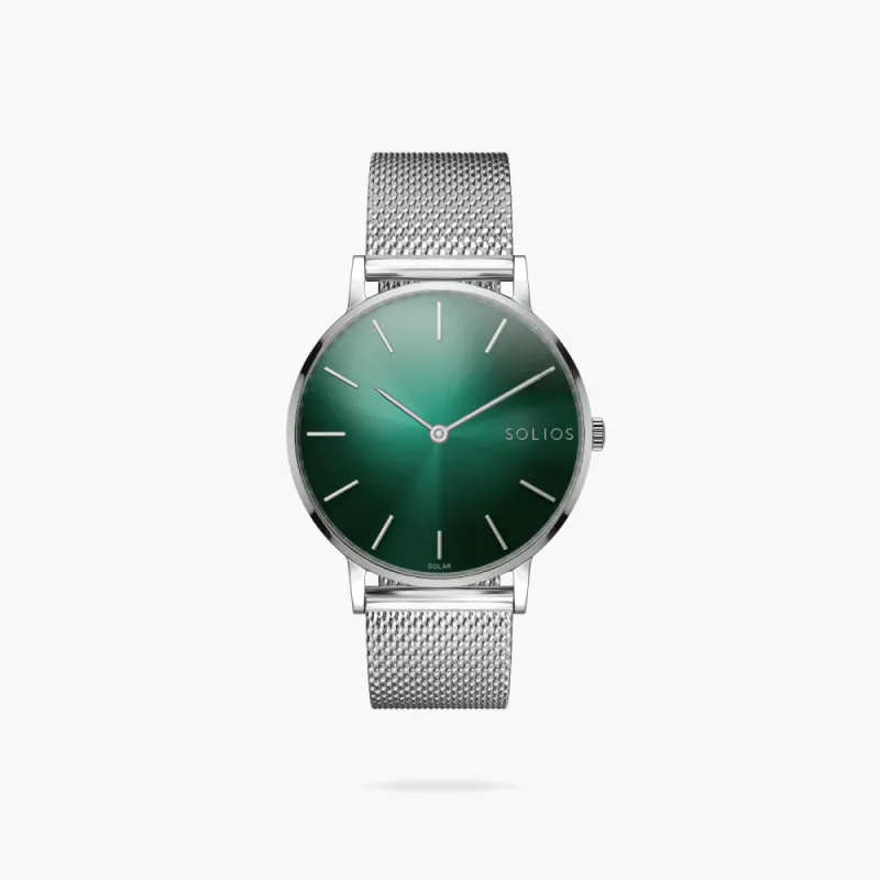 The Rainforest Classic | Green Dial - Silver Case sold by SOLIOS