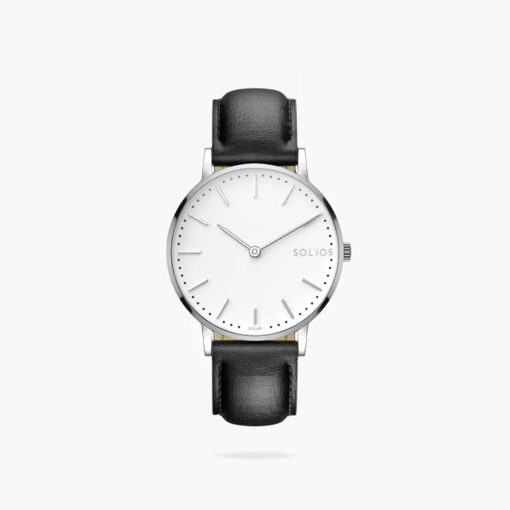 The Solar Classic | White Dial - Silver Case sold by SOLIOS product image thumbnail 3