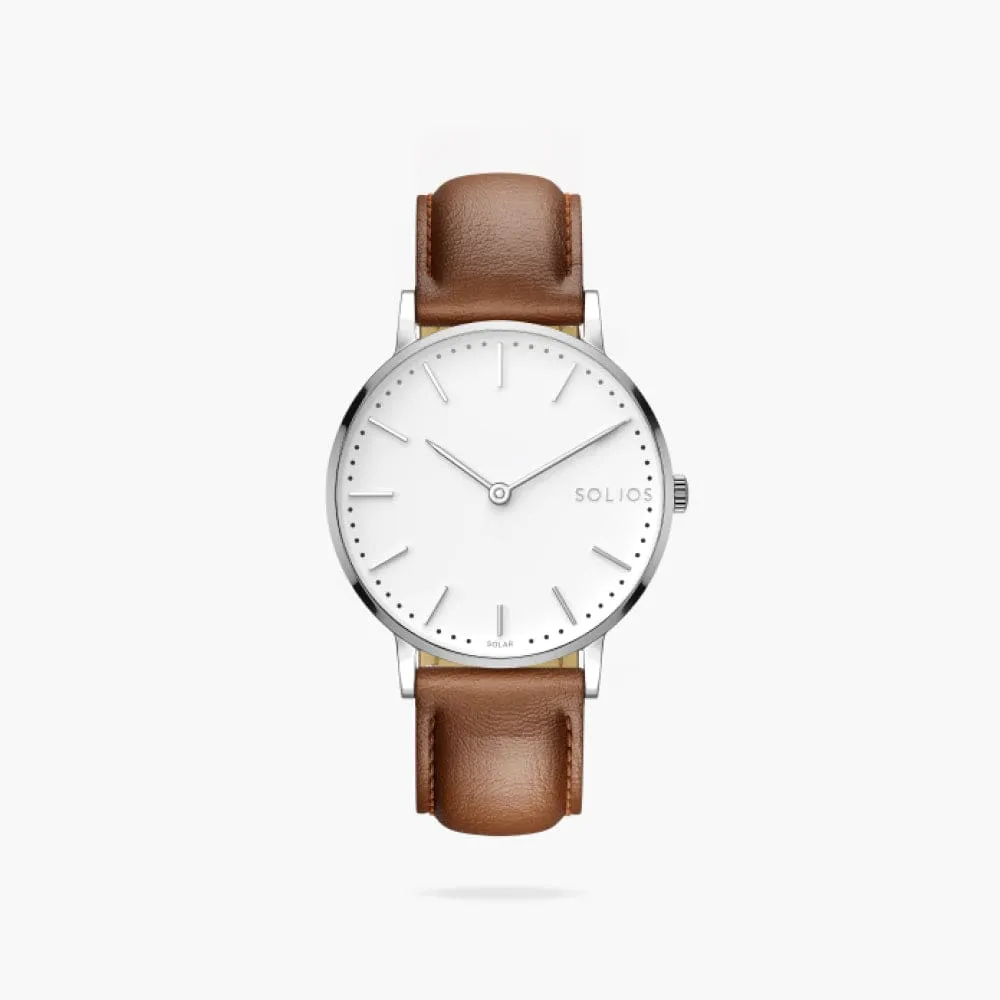 The Solar Classic | White Dial - Silver Case sold by SOLIOS product image thumbnail 2
