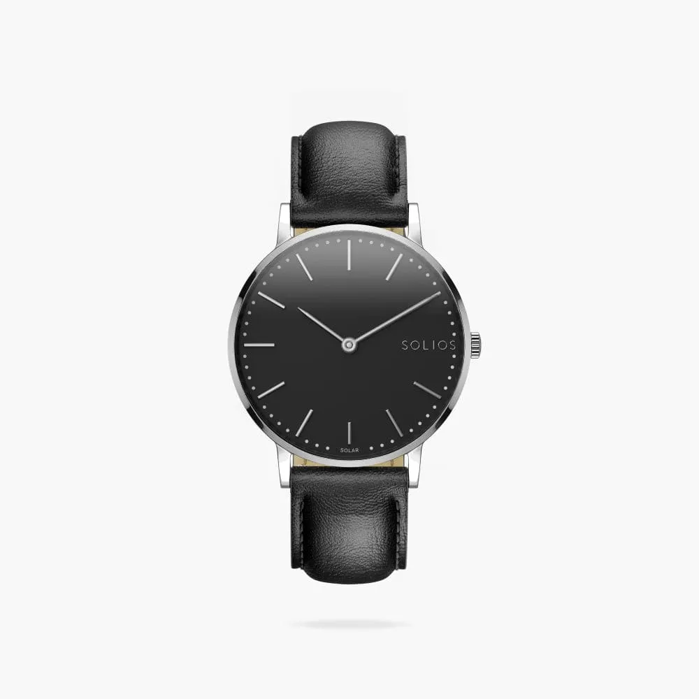 The Solar Classic | Black Dial - Silver Case sold by SOLIOS product image thumbnail 2