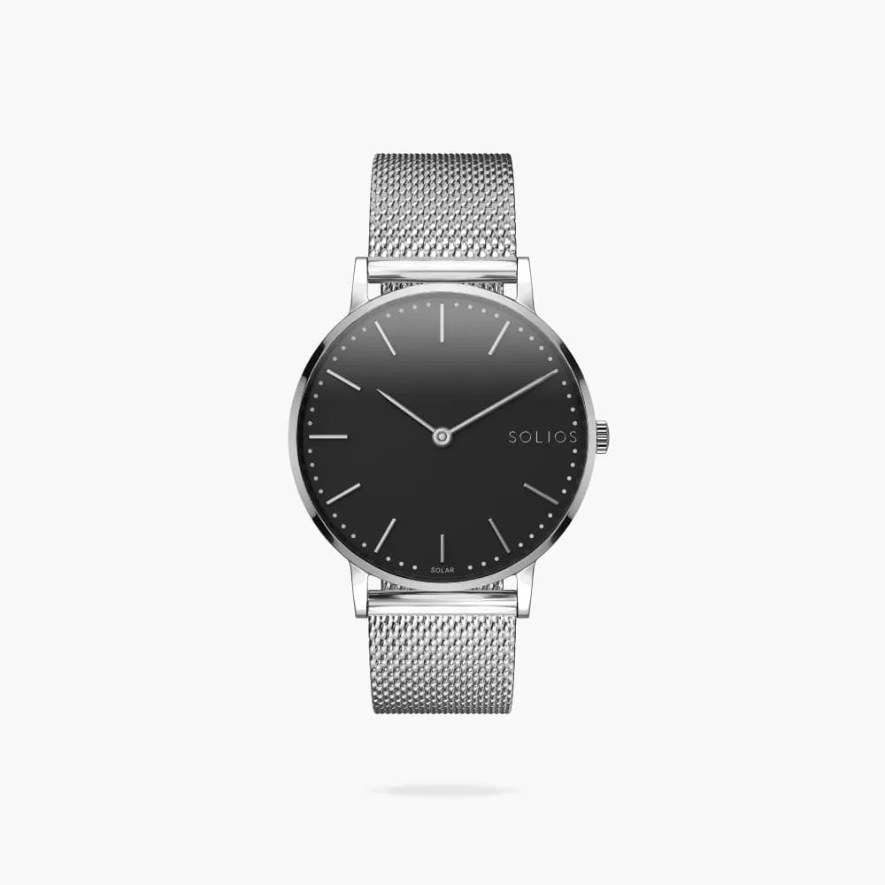 The Solar Classic | Black Dial - Silver Case sold by SOLIOS product image thumbnail 3