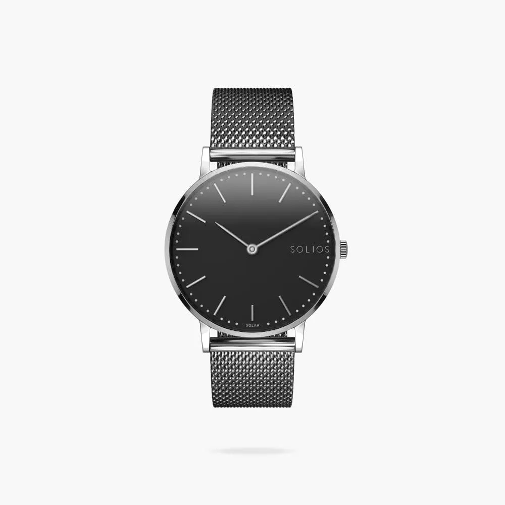 The Solar Classic | Black Dial - Silver Case sold by SOLIOS product image thumbnail 5