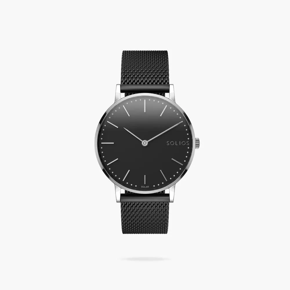 The Solar Classic | Black Dial - Silver Case sold by SOLIOS product image thumbnail 4