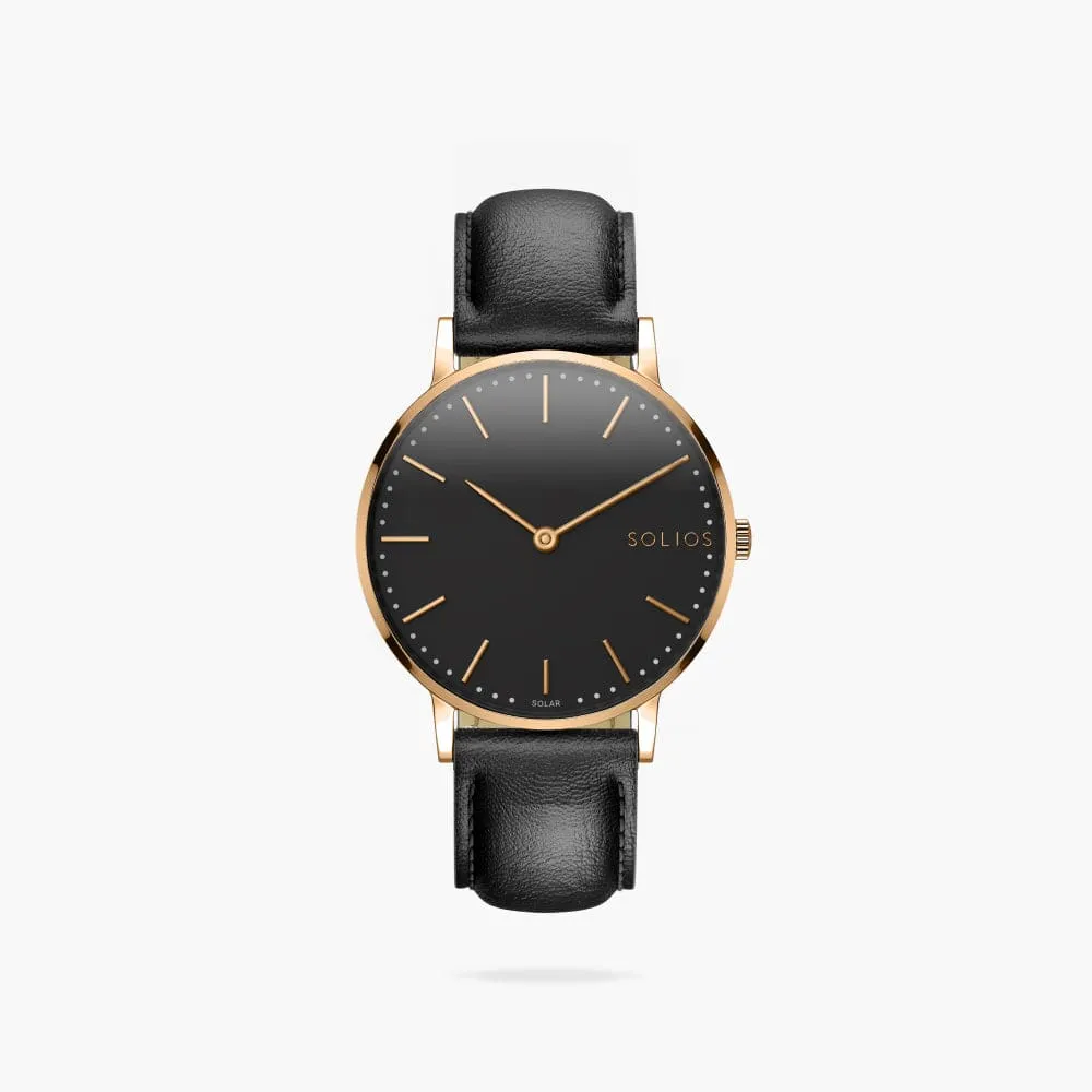 The Solar Classic | Black Dial - Rose Gold Case sold by SOLIOS product image thumbnail 4