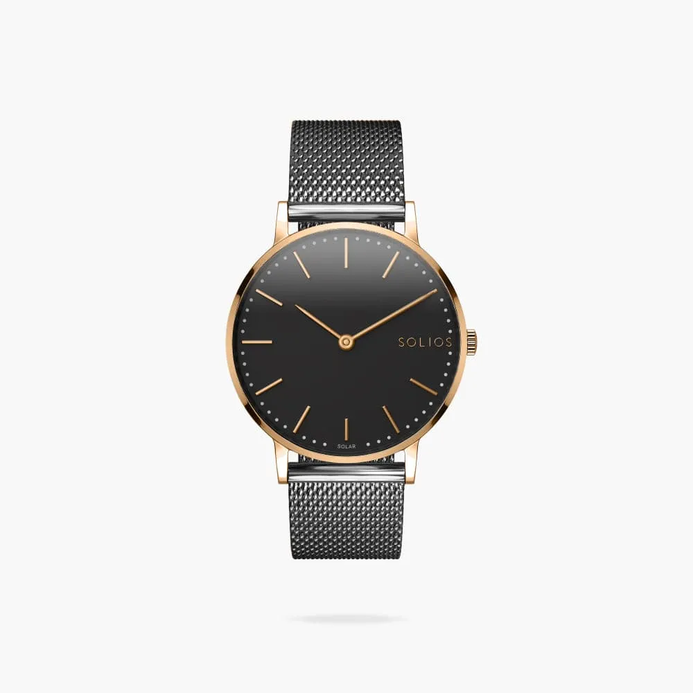 The Solar Classic | Black Dial - Rose Gold Case sold by SOLIOS product image thumbnail 5