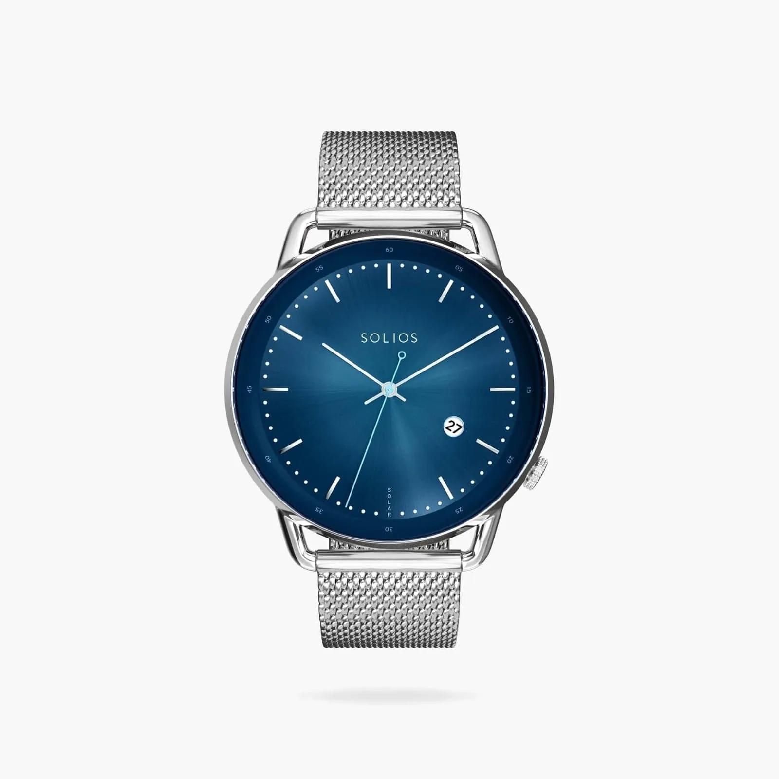 The Solar Curve | Blue Dial - Silver Case sold by SOLIOS