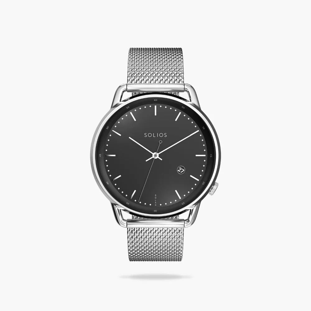 The Solar Curve | Black Dial - Silver Case sold by SOLIOS product image thumbnail 3