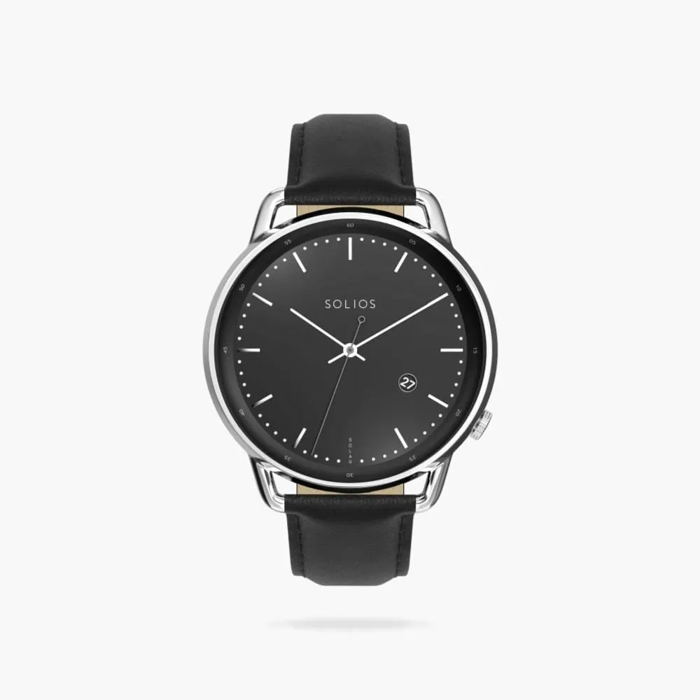 The Solar Curve | Black Dial - Silver Case sold by SOLIOS