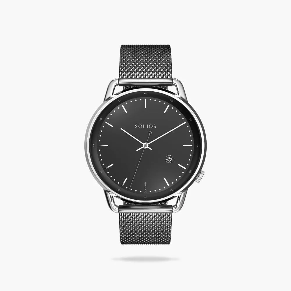 The Solar Curve | Black Dial - Silver Case sold by SOLIOS product image thumbnail 5