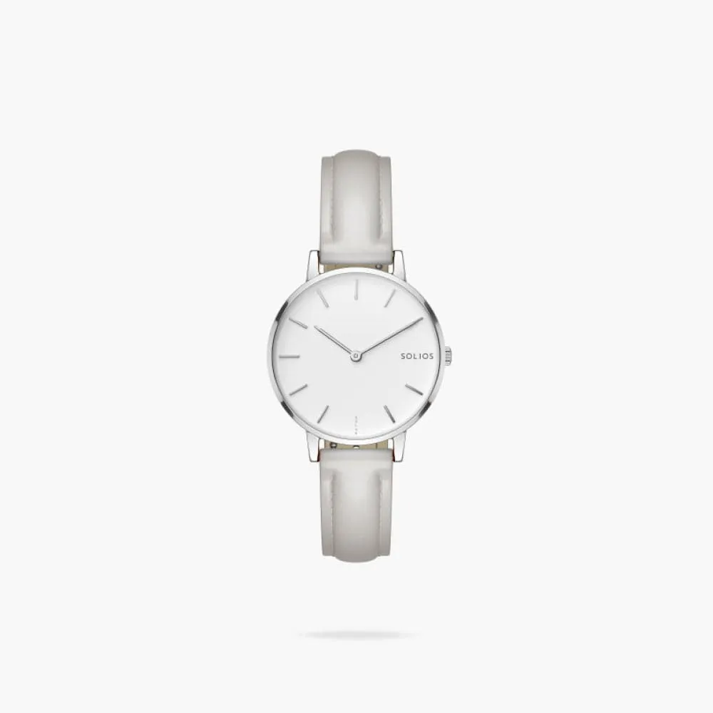 The Solar Mini | White Dial - Silver Case sold by SOLIOS product image thumbnail 5
