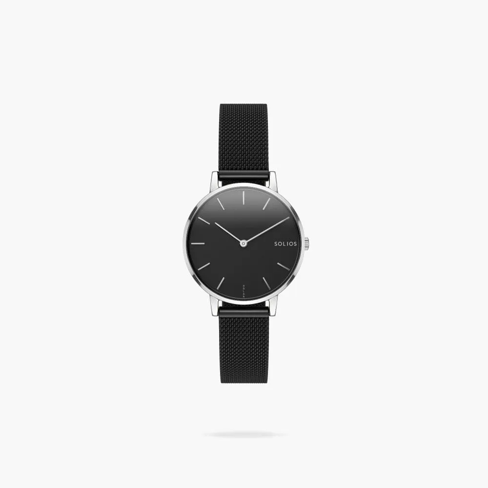 The Solar Mini | Black Dial - Silver Case sold by SOLIOS product image thumbnail 5