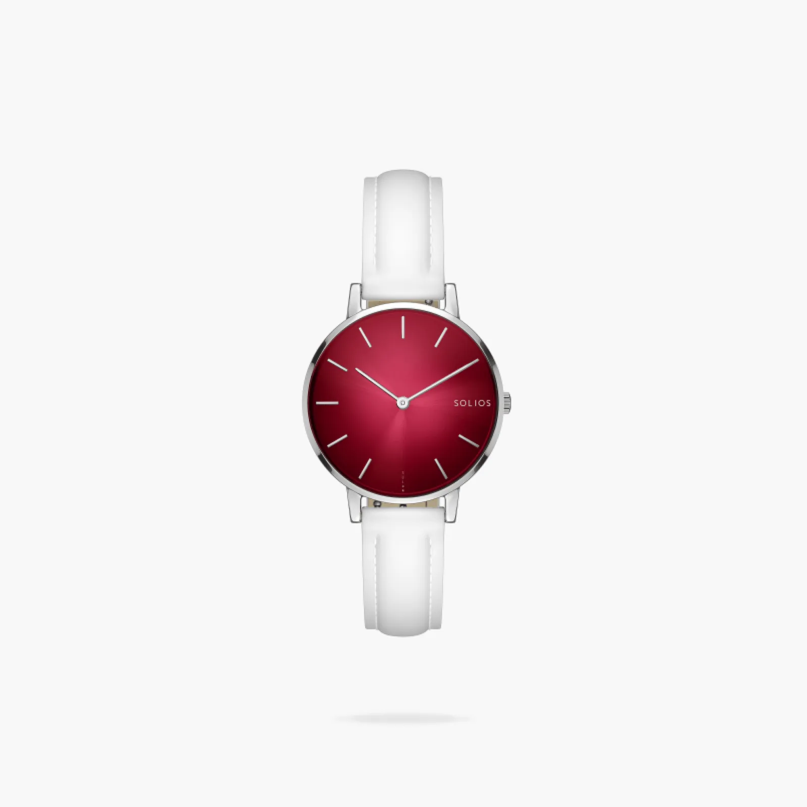 The Solar Mini | Red Dial - Silver Case sold by SOLIOS product image thumbnail 2